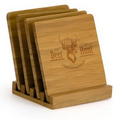 4pc. Bamboo Coaster Set